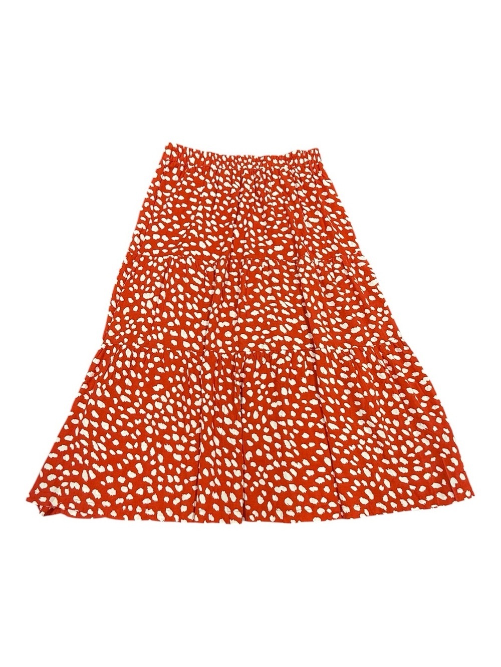 Merokeety Tiered Pull On Midi Skirt Size L